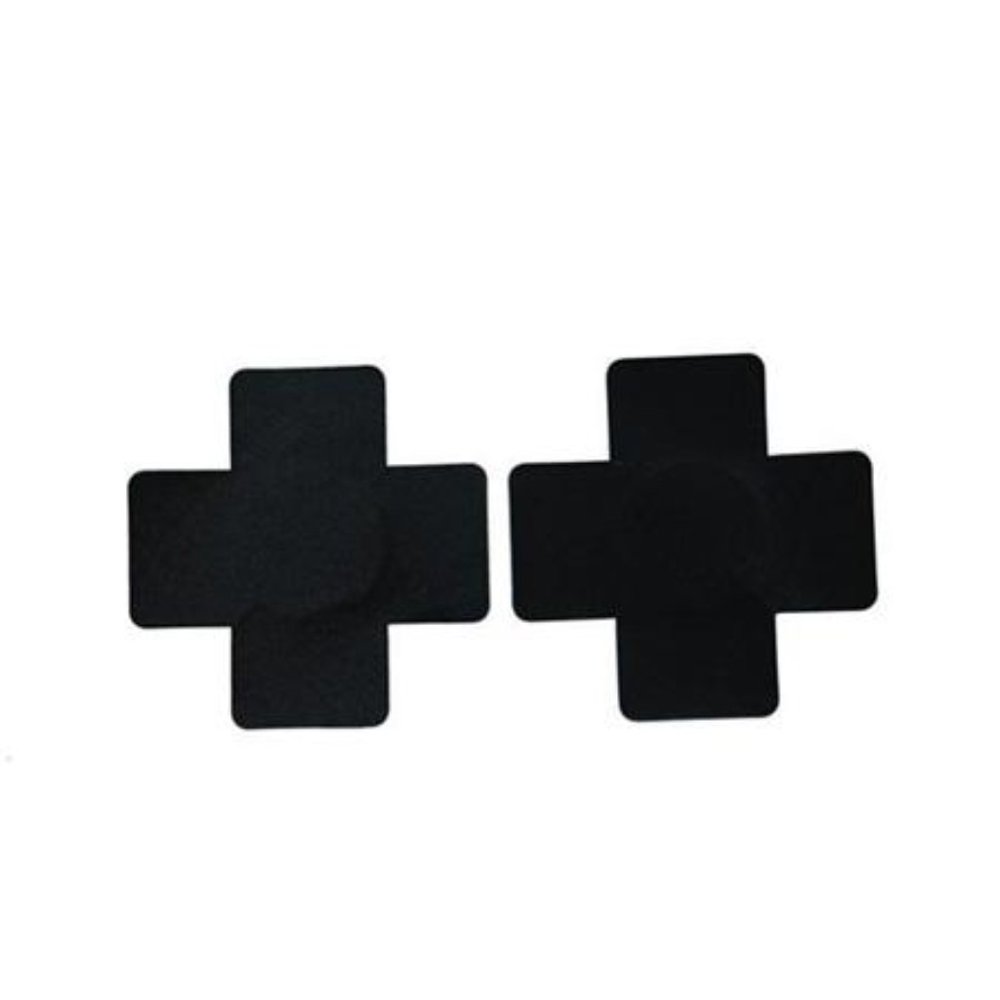 Satin Cross Pasties in Black